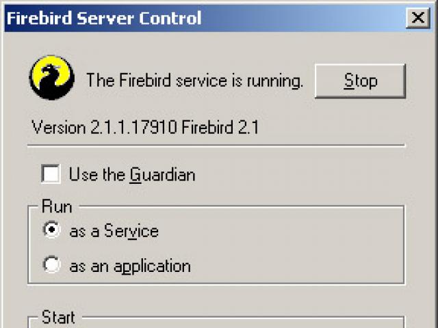 Проверка, что сервер Firebird запущен