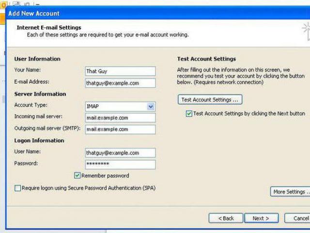 Установка и настройка Outlook: домашний почтовый ящик