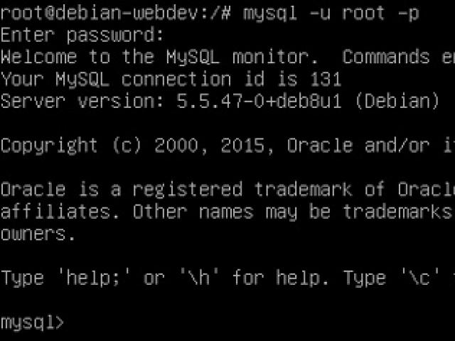 Основы администрирования MySQL при помощи командной строки Войти в командная строка mysql